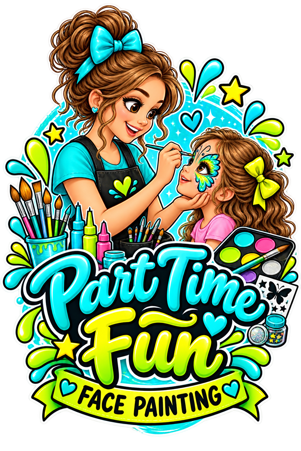 Party Time Fun Face Painting — Badge Mark — project cover by Brand With Care