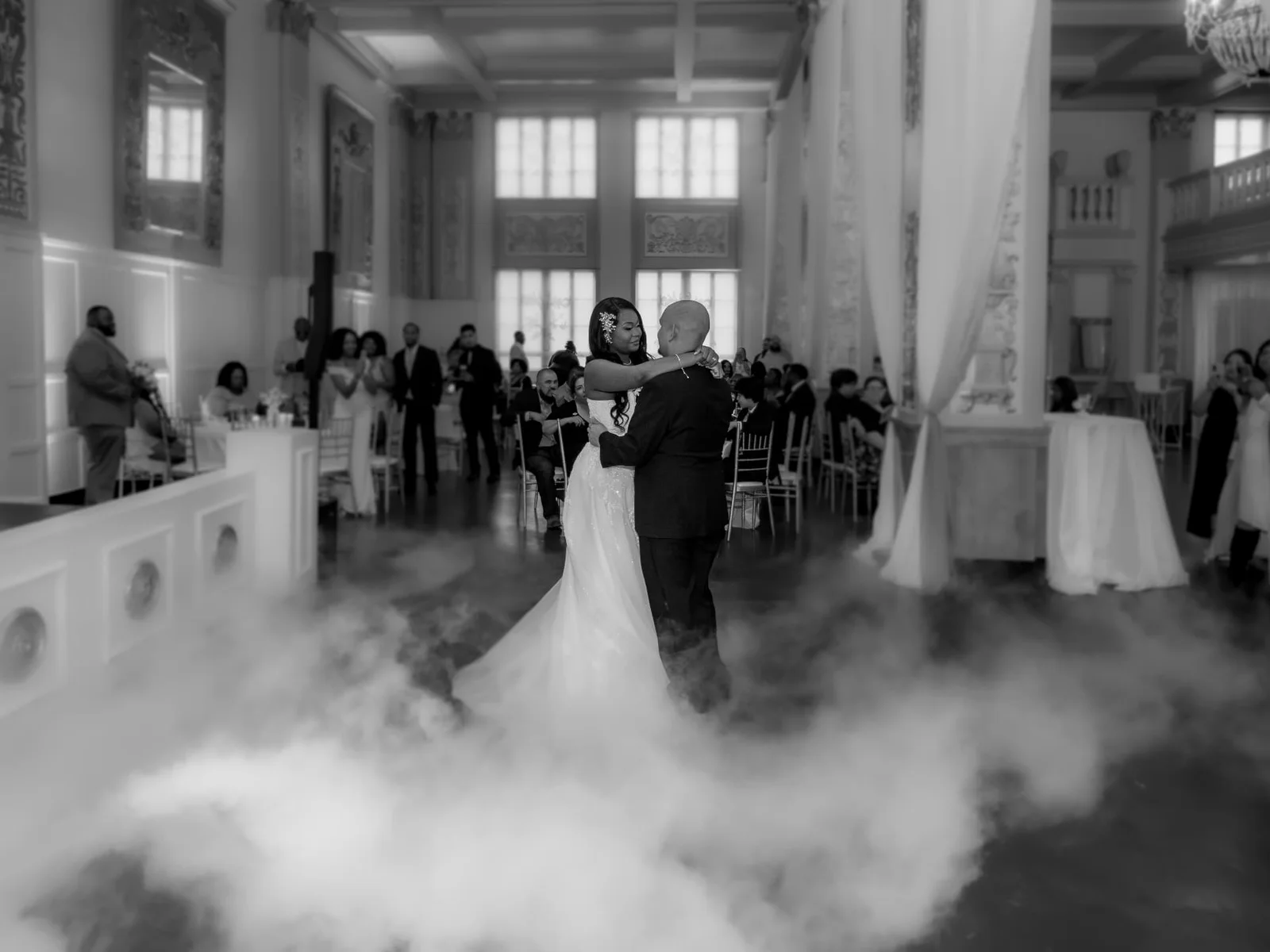 Bride and groom sharing their first dance photographed by JOHN