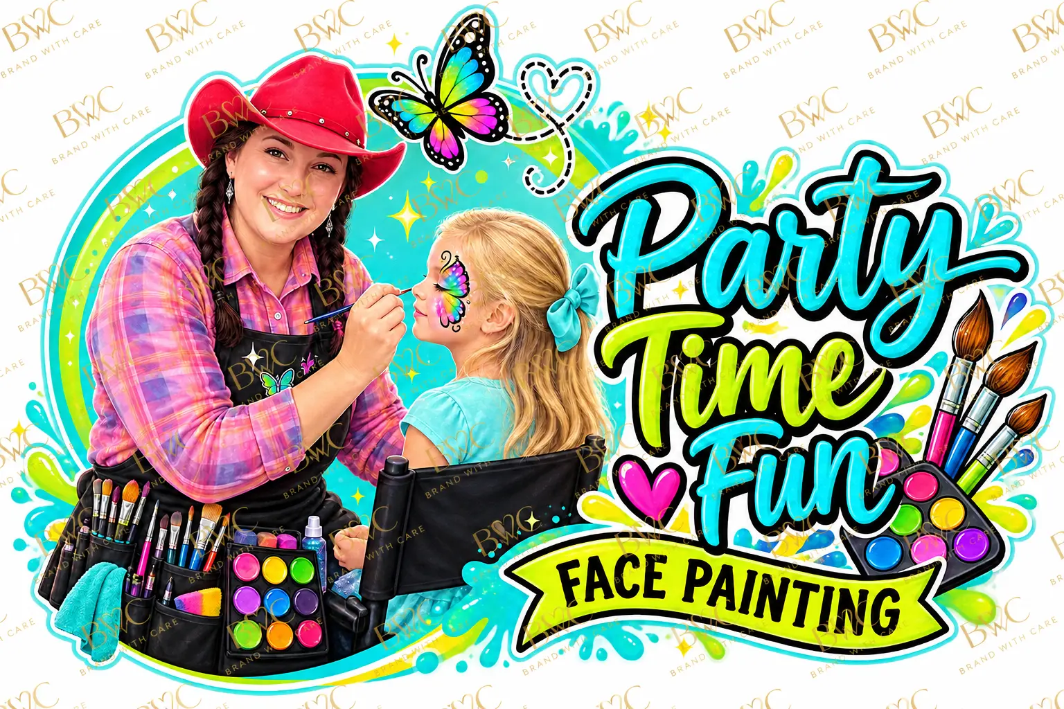 Party Time Fun Face Painting — Banner Mark — project cover by Brand With Care